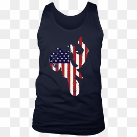 Distressed American Flag And Motorcycle, Biker T-shirt - Trump St Pattys Day Shirt, HD Png Download - distressed american flag png