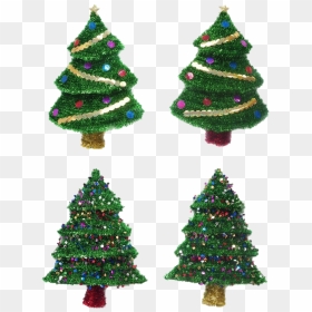 Tinsel Christmas Tree Background Png - Christmas Tree, Transparent Png - christmas tree transparent background png