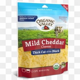 Organic Valley Shredded Mexican Cheese, HD Png Download - cheddar cheese png
