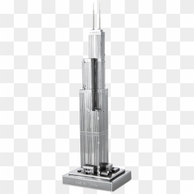 Metal Earth Iconx Sears Tower - Willis Tower Chicago 3d, HD Png Download - sears tower png