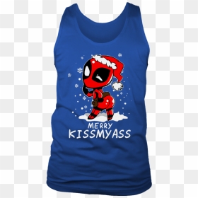 Merry Kiss My Ass Sexy Santa Deadpool Christmas Shirts - T-shirt, HD Png Download - sexy santa png