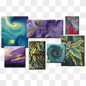 Innovative Abstract Paintings By American Artist Ginny - Modern Art, HD Png Download - paintings png