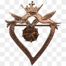Vintage Scottish Sterling Silver Smoky Quartz Love - Emblem, HD Png Download - smoky background png