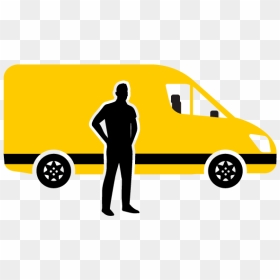 A Mover With His Van - Man With A Van Png Icon, Transparent Png - van icon png