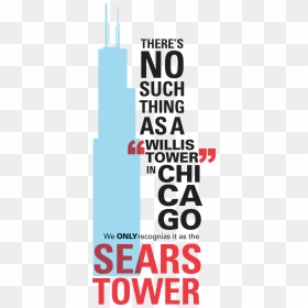 There"s No Such Thing As A Willis Tower In Chicago - You Know You Re From Chicago, HD Png Download - sears tower png