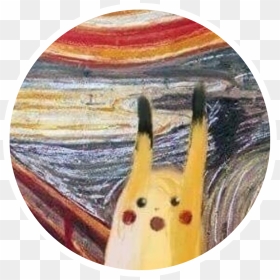 #meme #pikachu #pika #pokemon #icon #aesthetic #paintinf - Pikachu Meme Van Gogh, HD Png Download - pikachu png icon