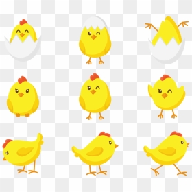 Easter Chick Cute Icons Vector - Baby Chicken Vector Png, Transparent Png - chicken vector png