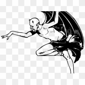 Satan Clipart Imp - Black And White Devil, HD Png Download - imp png