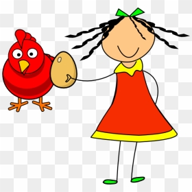 Chicken Vector Png , Png Download - Stick Girl Clip Art, Transparent Png - chicken vector png