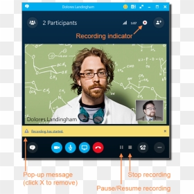 Skype For Business Recording Notification, HD Png Download - skype icons png