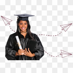 "a Picture Of A Pretty Black Woman In A Graduation - Academic Dress, HD Png Download - graduation vector png