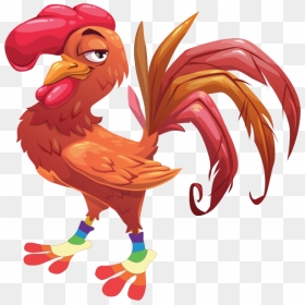 Rooster Illustration Chicken Vector Graphics Image - Ve Pecked You 3 Times, HD Png Download - chicken vector png