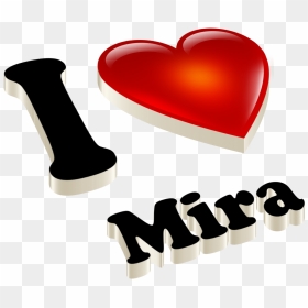 Mira Heart Name Transparent Png - Afaq Name, Png Download - mira png