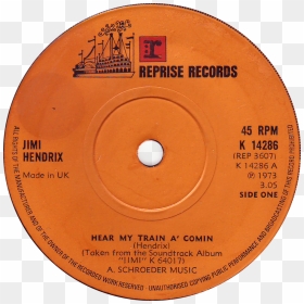 K14286 Jimi Hendrix Label - Peter Green The End Of The Game Cd, HD Png Download - 45 record png