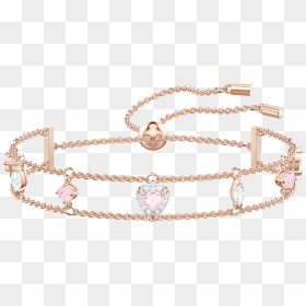 One Bracelet, Multi-colored, Rose Gold Plating - Swarovski Rose Gold Heart Bracelet, HD Png Download - gold tiara png