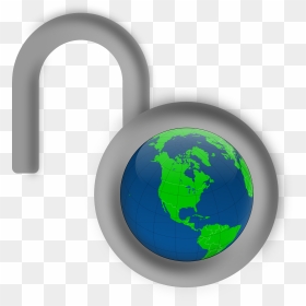 Globe Lock Security Free Photo - World Map With Lock, HD Png Download - lock vector png