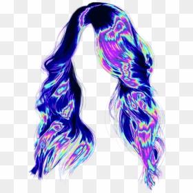 #holo #holographic #vaporwave #aesthetic #tumblr #png - Lace Wig, Transparent Png - vaporwave aesthetic png