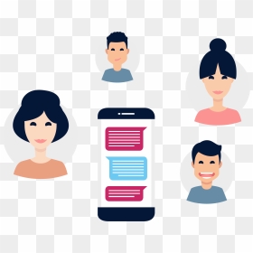Customer Reciving Sms Cartoon, HD Png Download - sms png