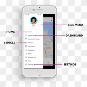 App Anatomy Sidemenu, HD Png Download - driver icon png