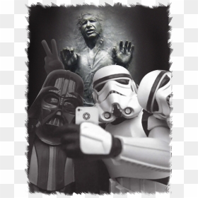 Darth Vader Stormtrooper Han Solo Selfie, HD Png Download - stormtroopers png