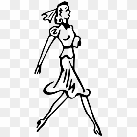 Clipart Lady Walking, HD Png Download - walking icon png