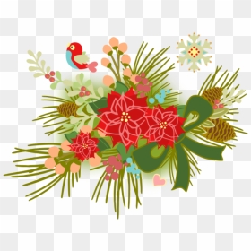 Free Floral Christmas Graphics - Caesalpinia, HD Png Download - christmas graphics png