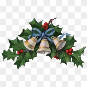 Christmas Bells And Holly, HD Png Download - christmas graphics png