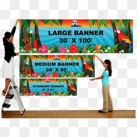 Print Banner Standard Sizes, HD Png Download - vinyl banner png
