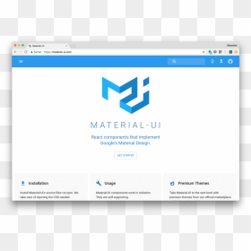 Material Ui React, HD Png Download - get started button png
