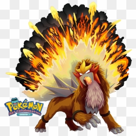 #244 Entei Used Eruption And Sacred Fire In The Game - Entei Fan Art, HD Png Download - entei png