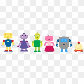 Cute Robot Family Png, Transparent Png - robot vector png