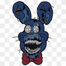 Nightmare Bonnie Headshot - Nightmare Bonnie Head Drawing, HD Png Download - nightmare bonnie png
