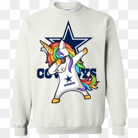 Dallas Cowboys Unicorn Dabbing Shirt Hoodie Tank Allbluetees - Dallas Cowboys Logo, HD Png Download - dabbing unicorn png