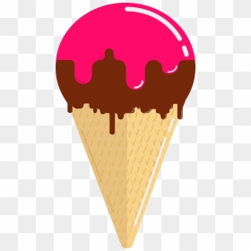Ice Cream Cone, HD Png Download - ice cream vector png