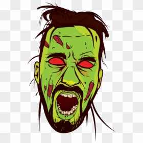 Scary Face Vector, HD Png Download - zombie eyes png