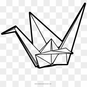Origami Crane Coloring Page - Transparent Origami Crane Png, Png Download - origami crane png
