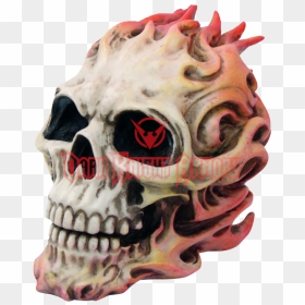 Blazing Fire Skull Cc9705 From Dark Knight Armoury - Skull, HD Png Download - flaming skull png