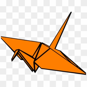 Crane Clipart Long - Transparent Background Origami Clipart, HD Png Download - origami crane png