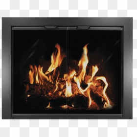Thumb Image - Fireplace Door, HD Png Download - christmas fireplace png