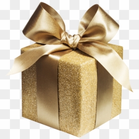 Gift Box Gold Png, Transparent Png - christmas box png