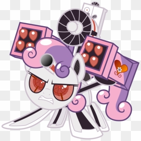 Sweetie Bot Armed To The Teeth Vector By - My Little Pony Sweetie Belle Robot, HD Png Download - robot vector png