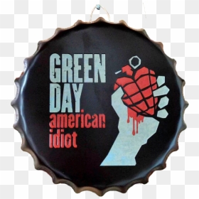 Placa Tampa De Garrafa Green Day Casa Cafe E Mel - Green Day American Idiot, HD Png Download - idiot png