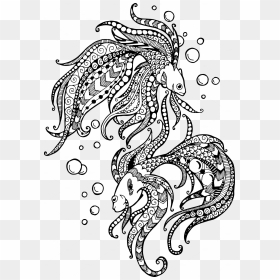 Transparent Zentangle Png - Zentangle Fish Drawing, Png Download - fish drawing png