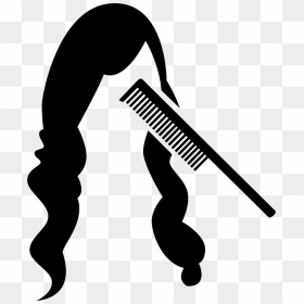 Comb And Long Hair - Free Hair Icon Png, Transparent Png - hair comb png