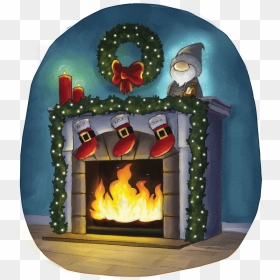 Fire - Hearth, HD Png Download - christmas fireplace png