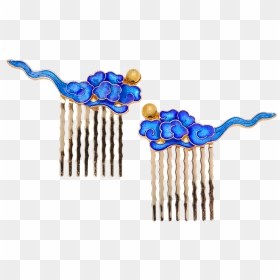 Enamel Auspicious Clouds Hair Comb - Hair Combs, HD Png Download - hair comb png