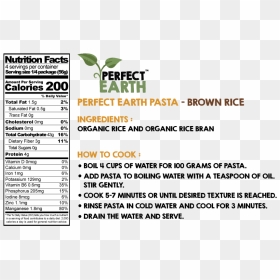 Perfect Earth Rice Pasta - Nutrition Facts, HD Png Download - earth texture png