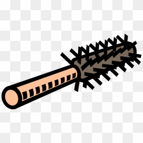 Curling Brush Hair Vector - Hair Brush Illustration Png, Transparent Png - hair comb png