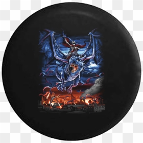 Transparent Dragon Skull Png - Circle, Png Download - blue skull png