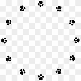 The Puppy Lover Clock Dial Black - Grey Paw Print Background, HD Png Download - dial png